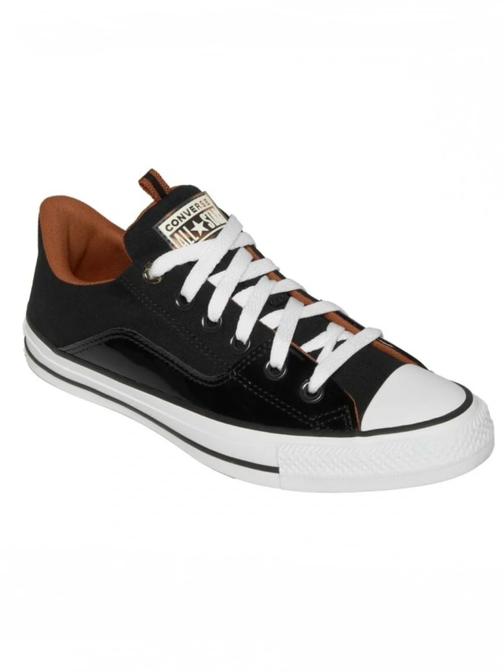 Converse Chuck Taylor All Star Rave Canvas And Patent Leather Sneakers Size 9 - Picture 1 of 16